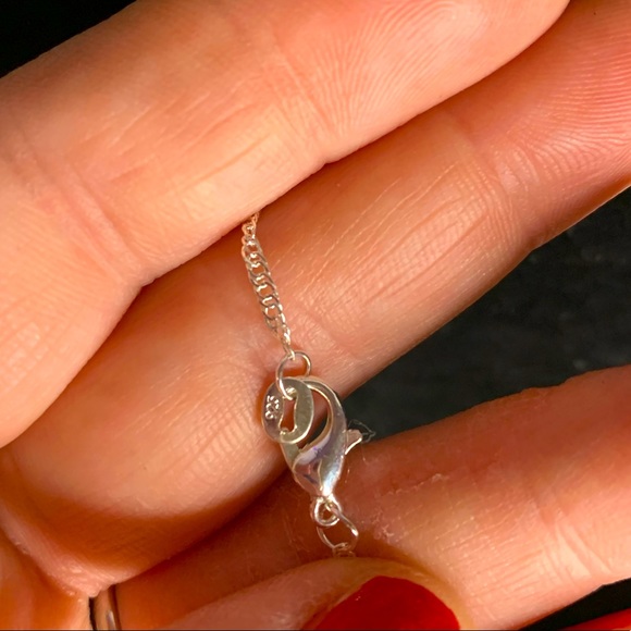 Real silver and real Jade homemade jewelry set 3pc - Picture 4 of 5